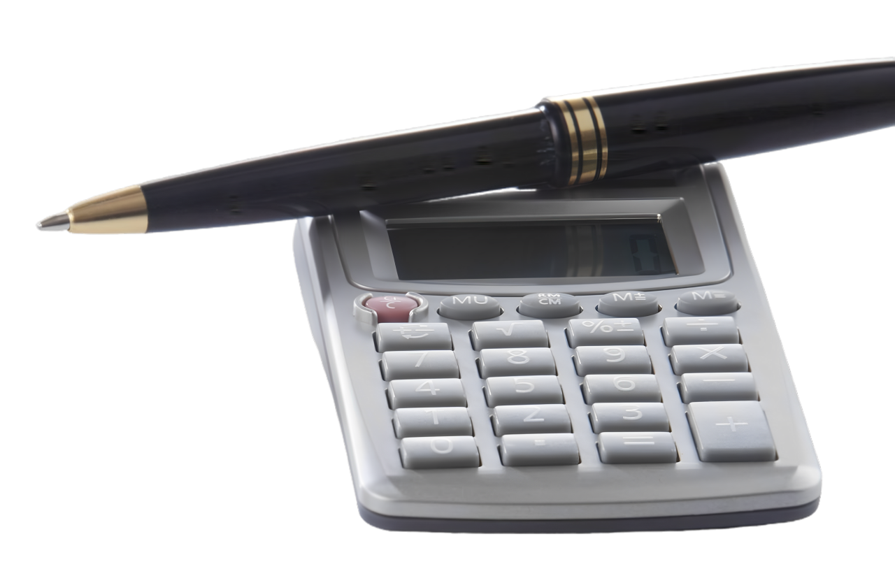 Accounting and bookkeeping services – financial calculations with a calculator and pen for accurate business management.